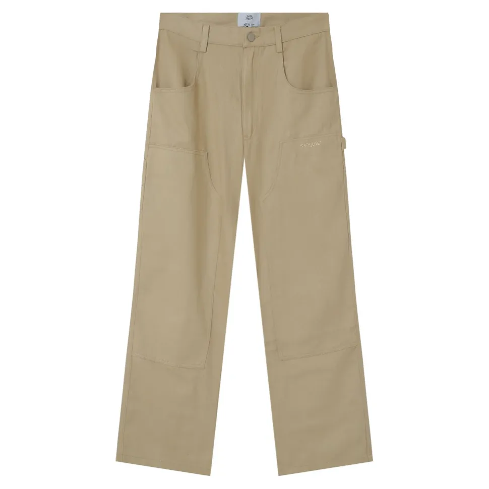 Pantalon Carpenter Poches Beige Clair