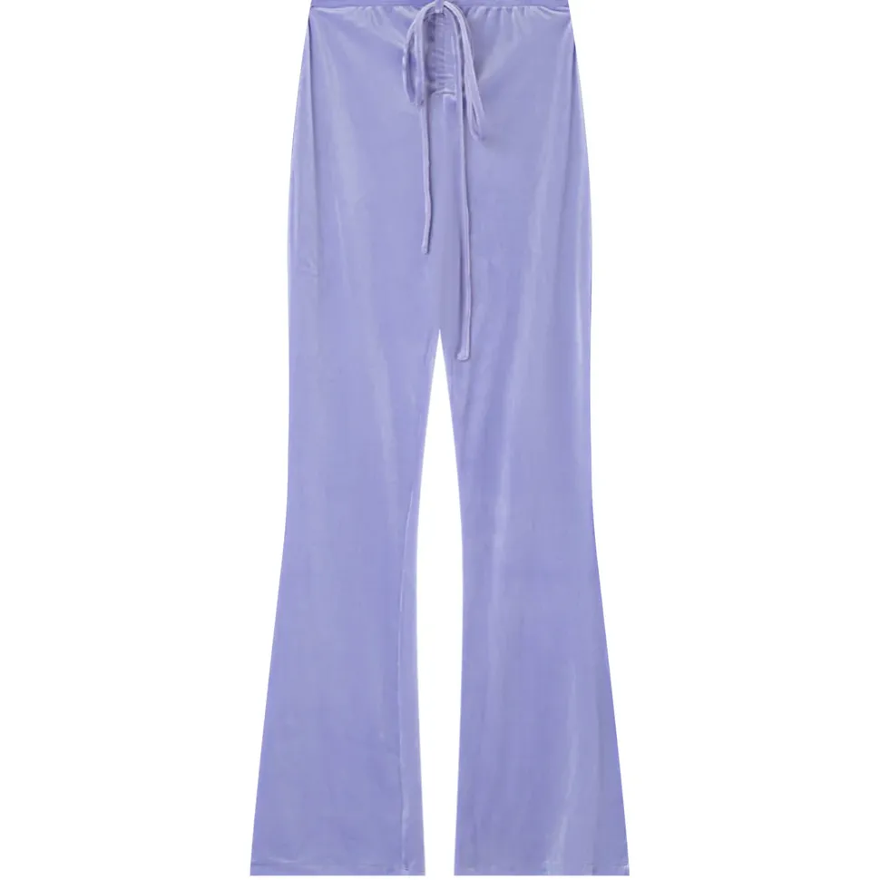 Pantalon Cordons Velours Cotele Violet