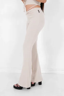 Pantalon Cotele Cordons Beige