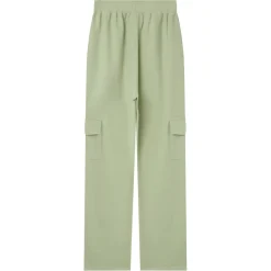 Pantalon Droit Gaufre Vert Clair