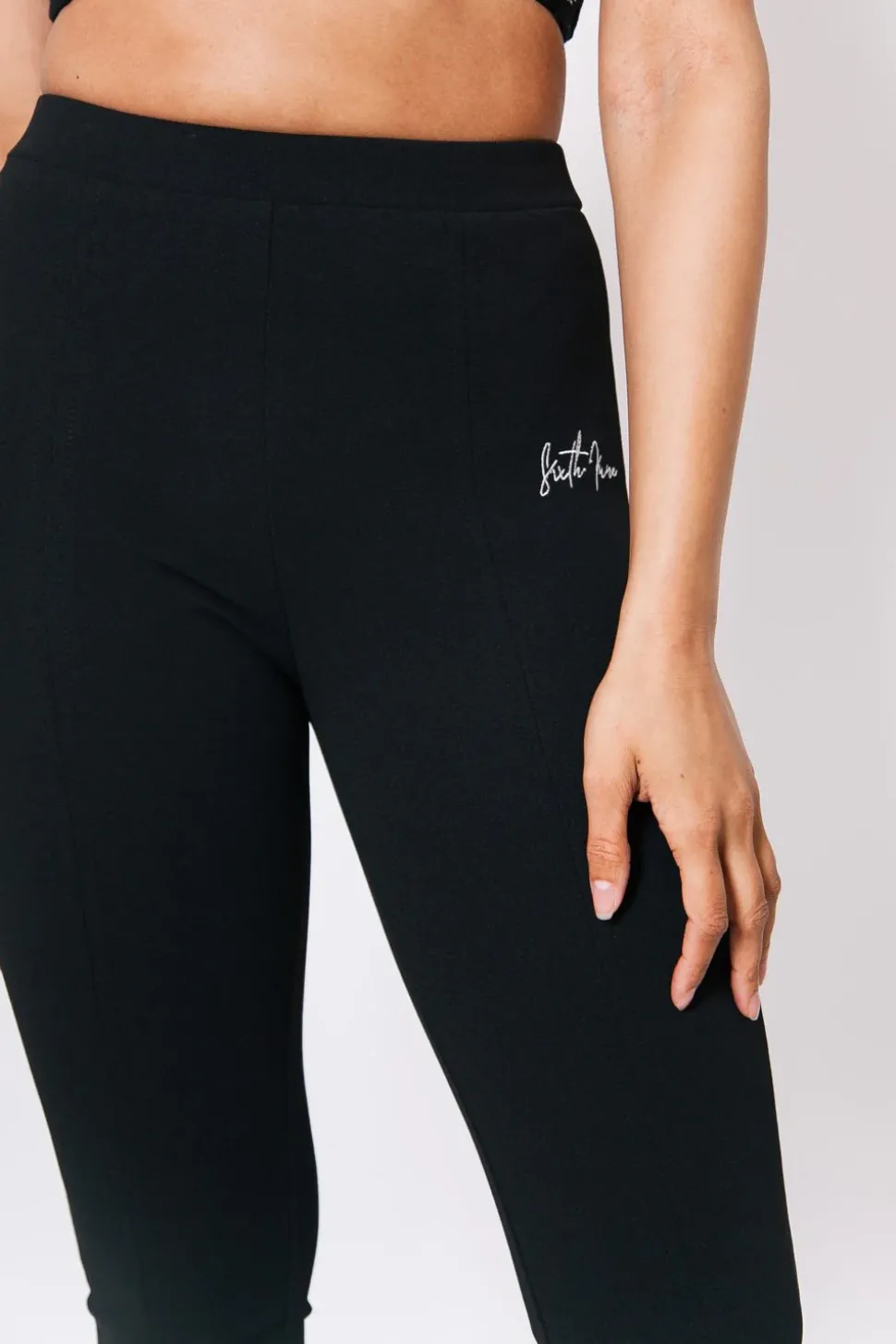 Pantalon Flare Fente Noir