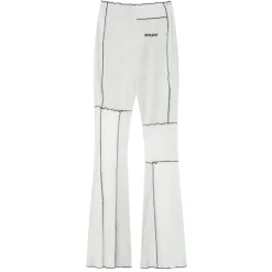 Pantalon Flare Multi Tissus Blanc