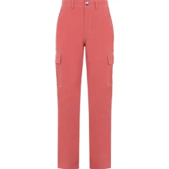 Pantalon Fluide Cargo Rose Fonce
