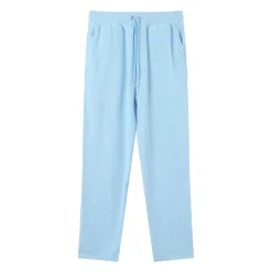 Pantalon Fluide Plisse Bleu Clair