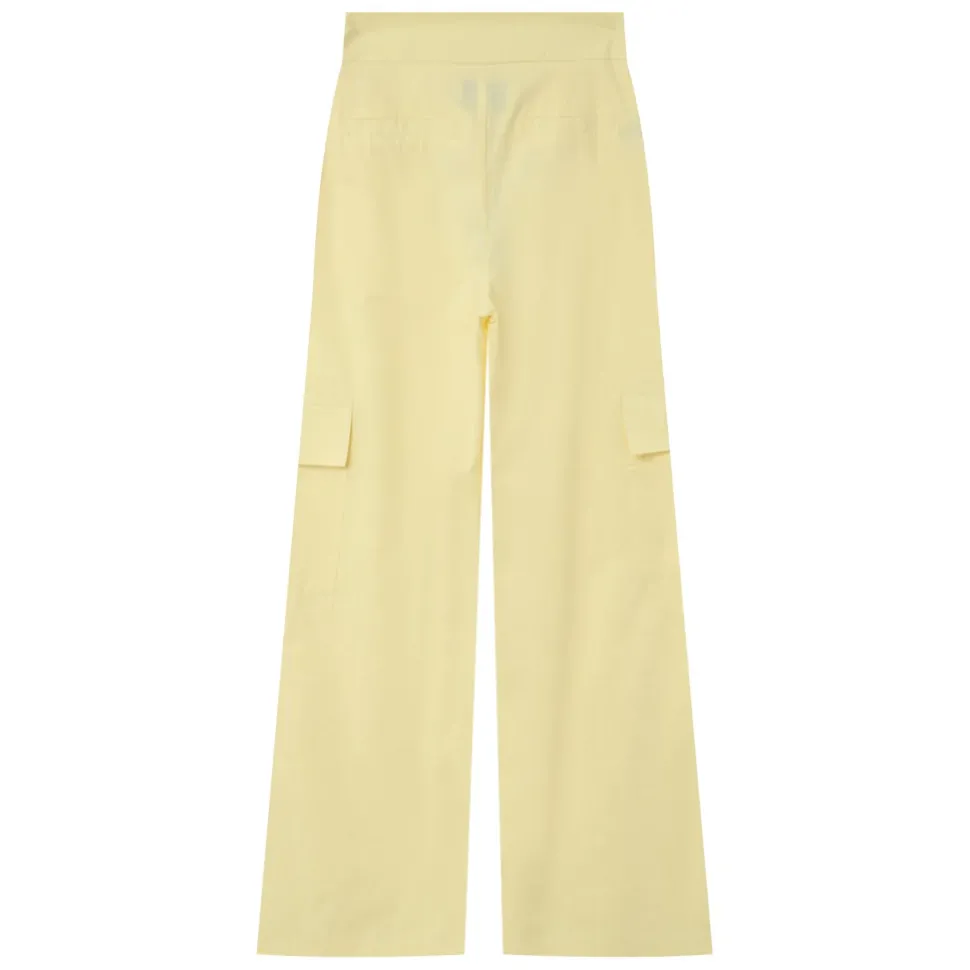 Pantalon Jambes Larges Logo Jaune