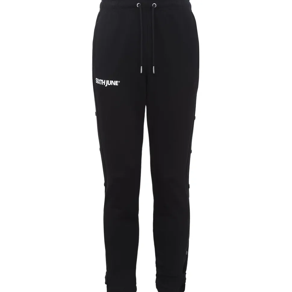 Pantalon Jogging Boutons Noir