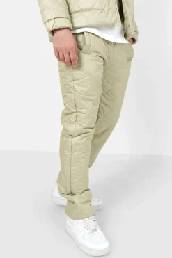 Pantalon Matelasse Vague Vert Kaki