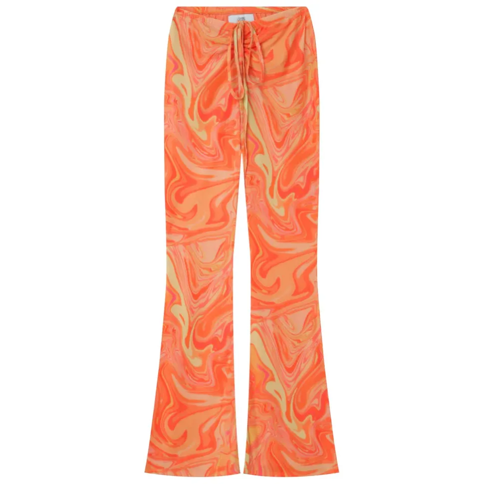 Pantalon Mesh Flare Encre Orange
