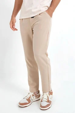 Pantalon Pince Ceinture Beige
