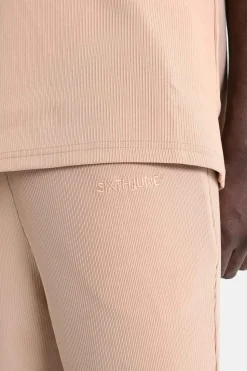 Pantalon Plisse Regular Beige