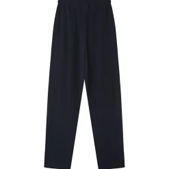 Pantalon Plisse Regular Bleu Fonce