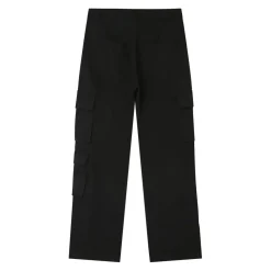 Pantalon Poches Cargo Droit Noir