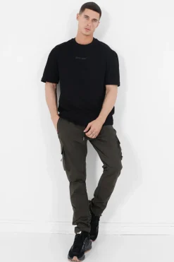 Pantalon Poches Cargo Nylon Vert Kaki