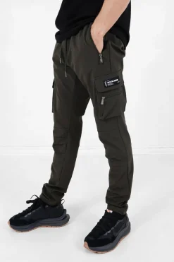Pantalon Poches Cargo Nylon Vert Kaki