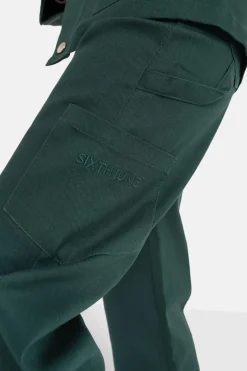Pantalon Poches Cargo Vert Fonce