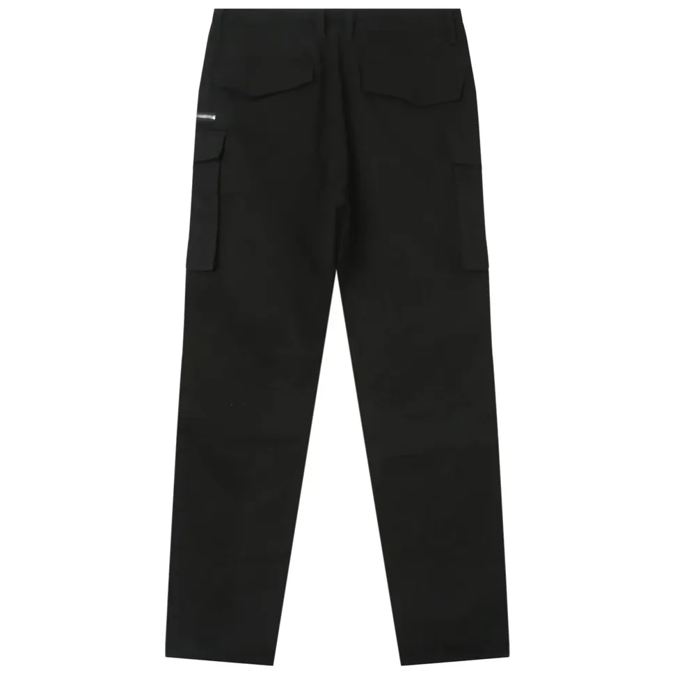 Pantalon Poches Cargo Zip Noir