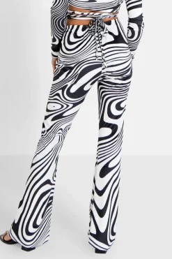 Pantalon Psychedelique Cordons Noir