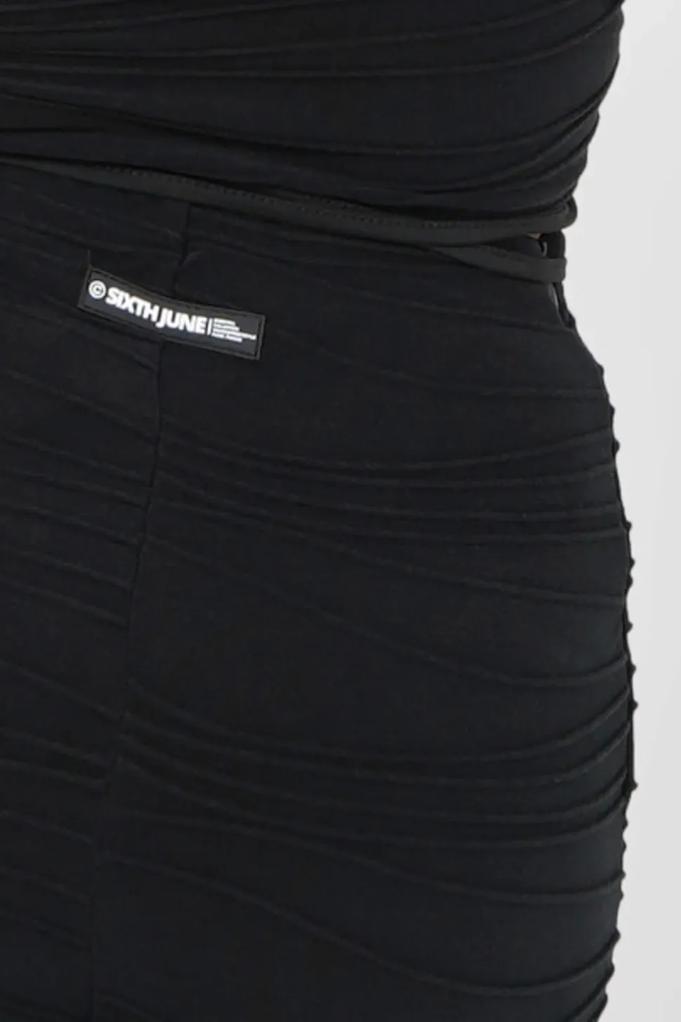 Pantalon Texture Evase Noir