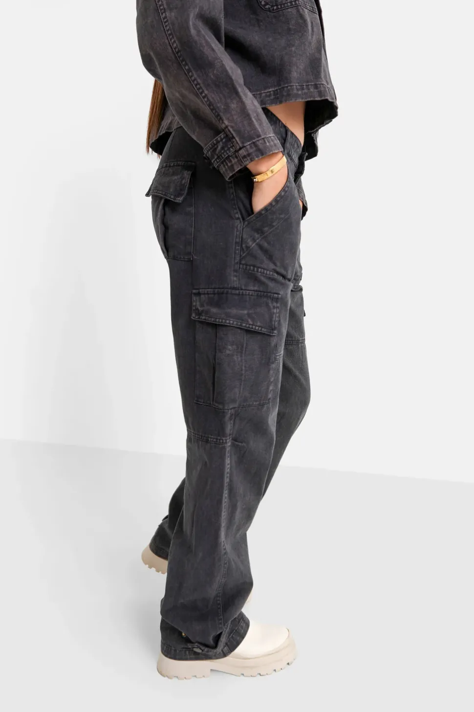 Pantalon Utilitaire Delave Noir