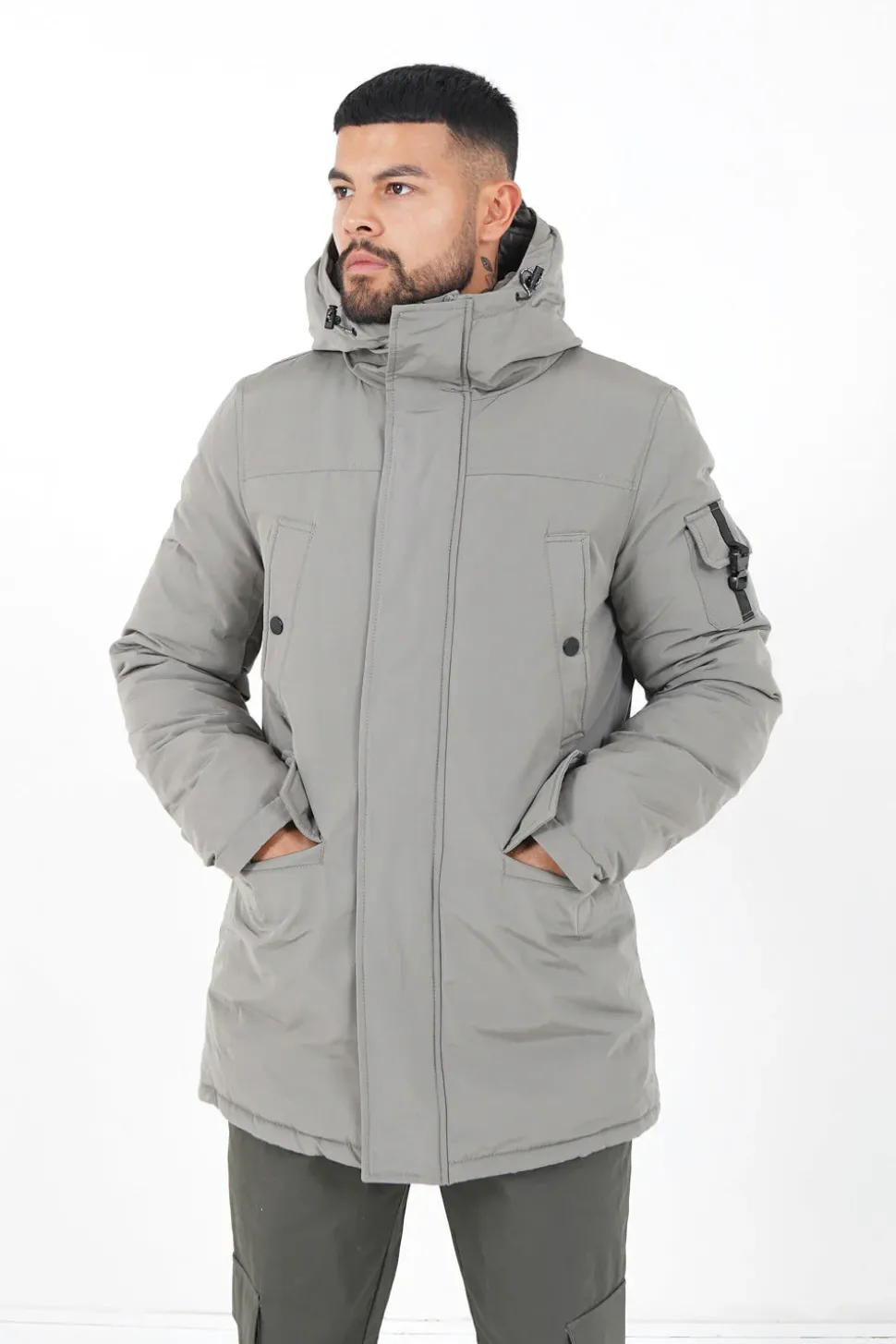 Parka Capuche Vert Kaki