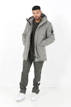 Parka Capuche Vert Kaki