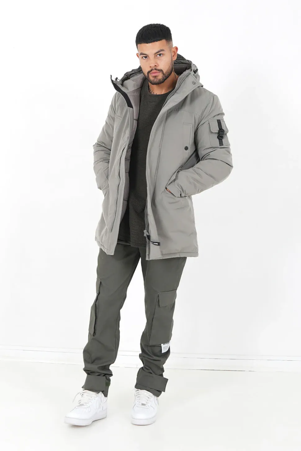 Parka Capuche Vert Kaki