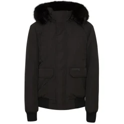 Parka Courte Fourrure Noir
