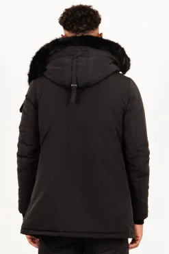 Parka Fourrure Deperlante Noir