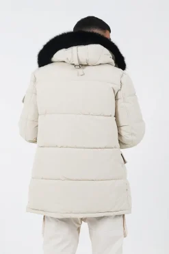 Parka Fourrure Deperlante Beige