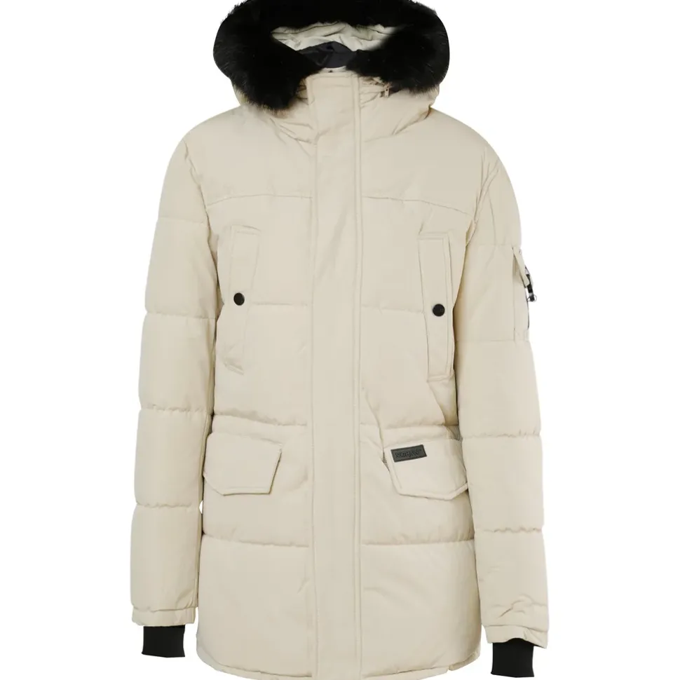 Parka Fourrure Deperlante Beige