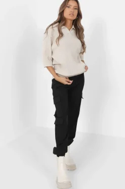 Polo Cotele Manches Courtes Beige