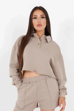 Polo Court Logo Brode Beige