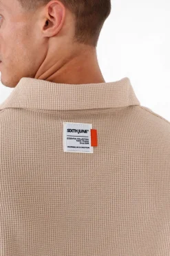 Polo Gaufre Oversize Beige