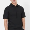 Polo Plisse Noir