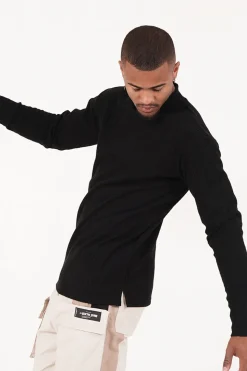 Pull Maille Cotele Col Noir