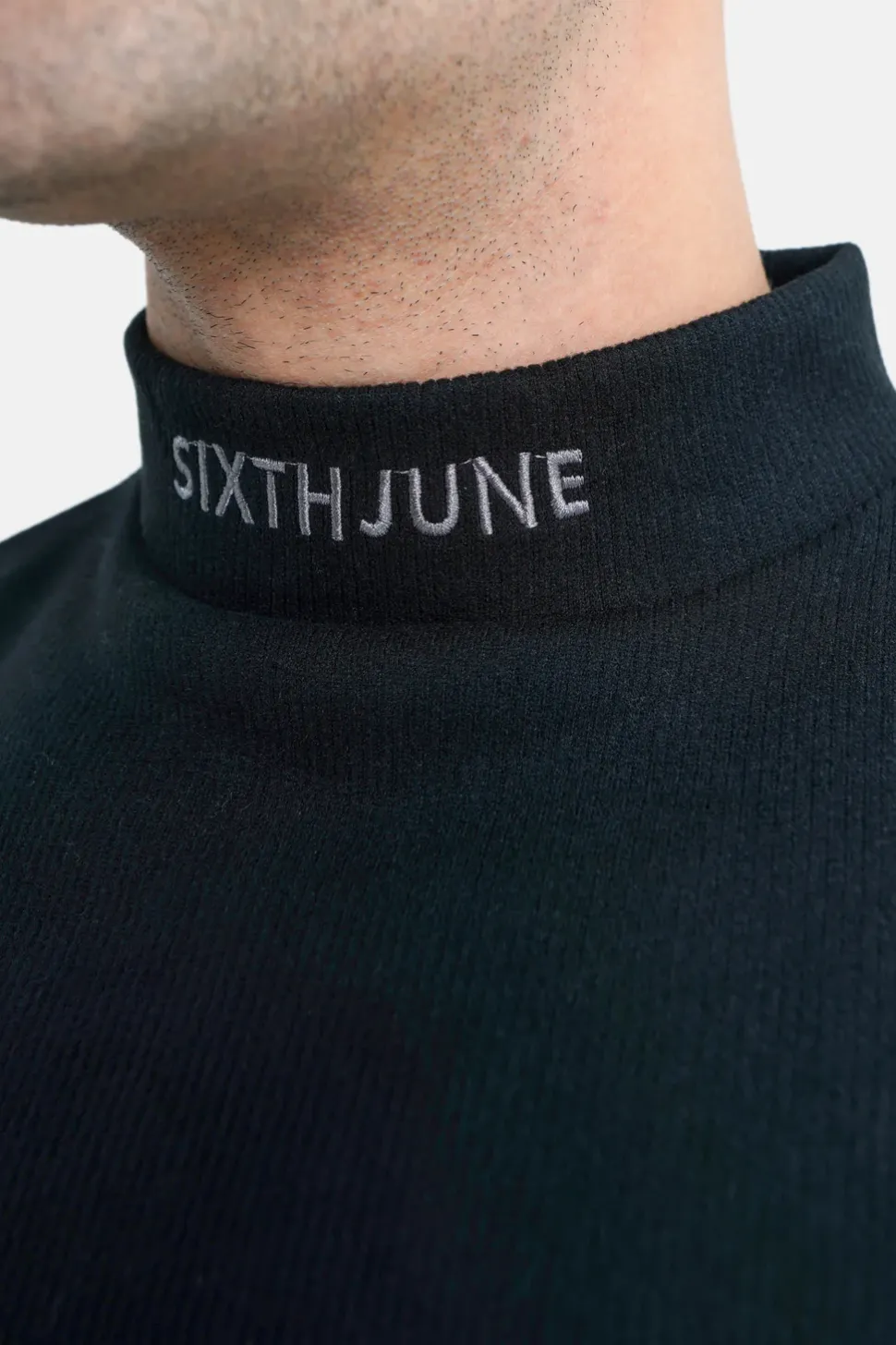 Pull Maille Logo Brode Noir