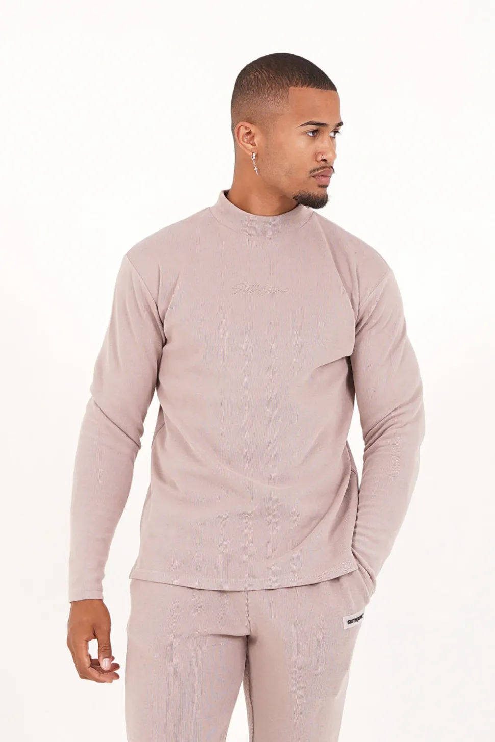 Pull Maille Logo Signature Beige