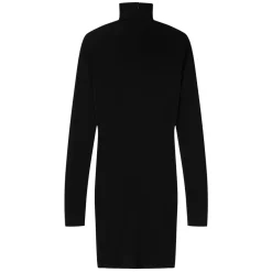 Robe Agrafes Manches Longues Noir