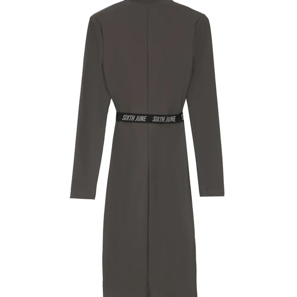 Robe Boucle Manches Longues Gris