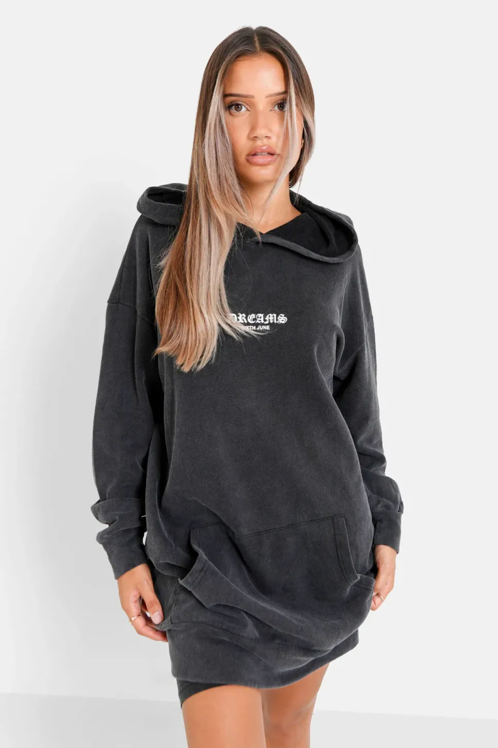 Robe Capuche Dreams Gris Fonce