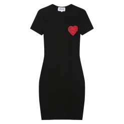 Robe Coeur Brode Noir