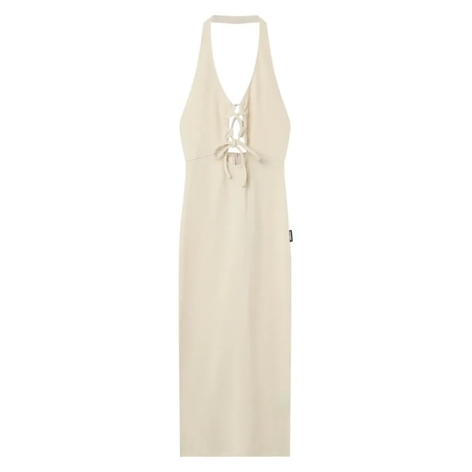 Robe Cotele Cordons Beige