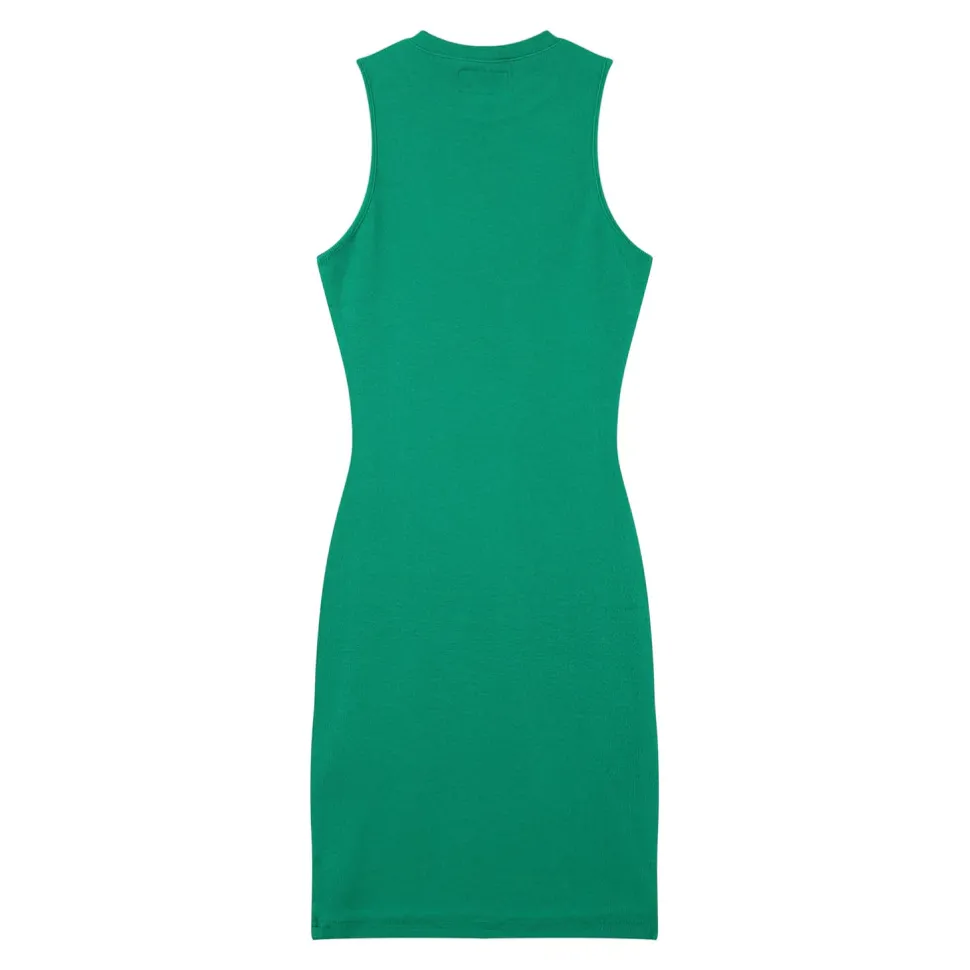 Robe Cotelee Moulante Vert
