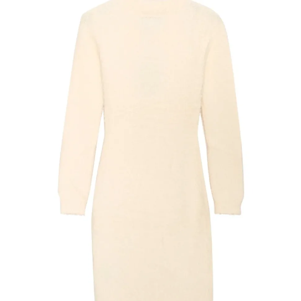 Robe Courte Duveteuse Blanc Casse