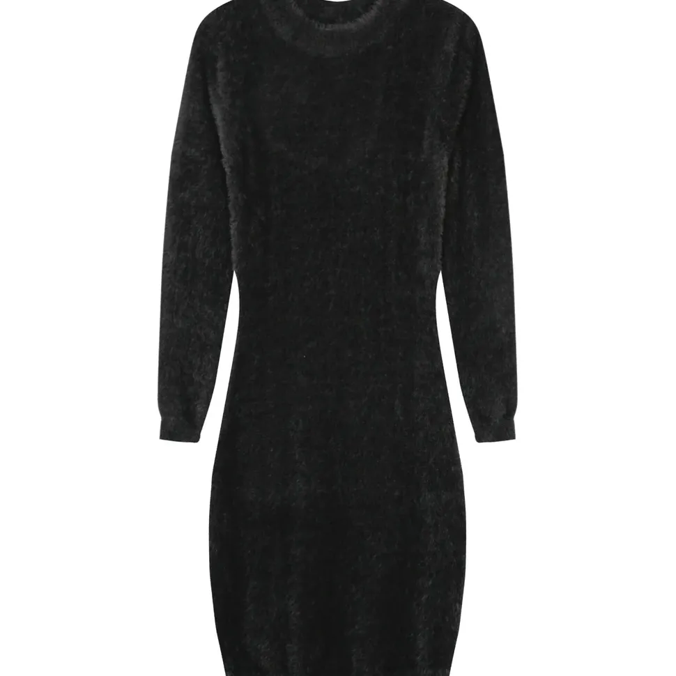 Robe Courte Duveteuse Noir