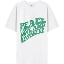 Robe Courte Peace Love Blanc