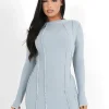 Robe Couture Surfilee Bleu