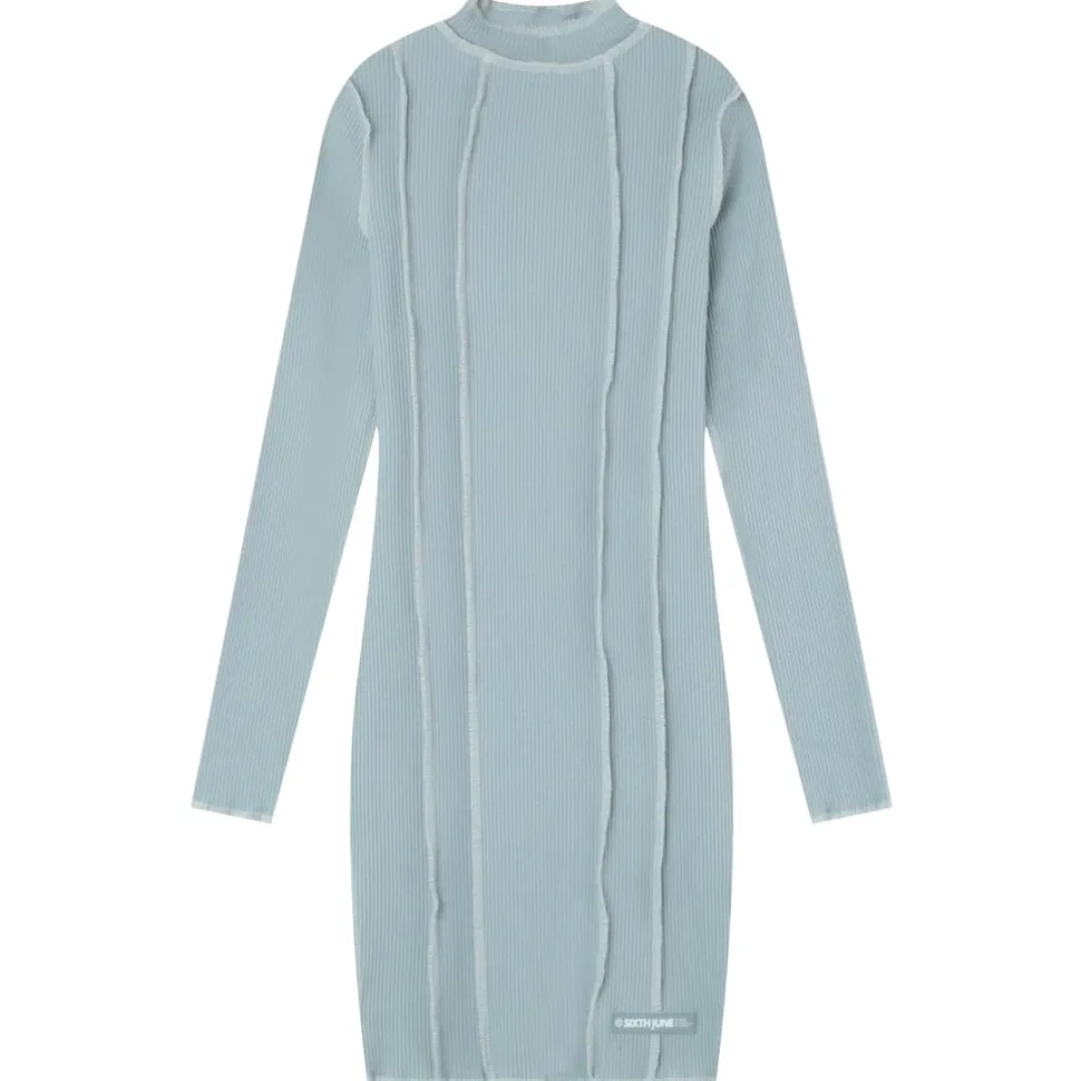 Robe Couture Surfilee Bleu