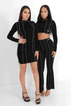 Robe Couture Surfilee Noir