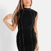 Robe Coutures Inversees Noir